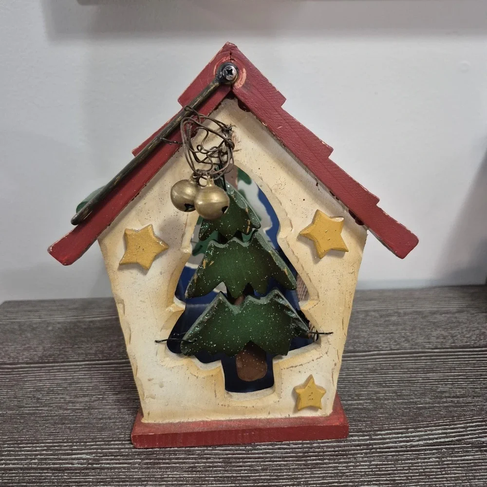 Rustic Wooden Christmas Basket with Jingle Bells – Holiday Decor